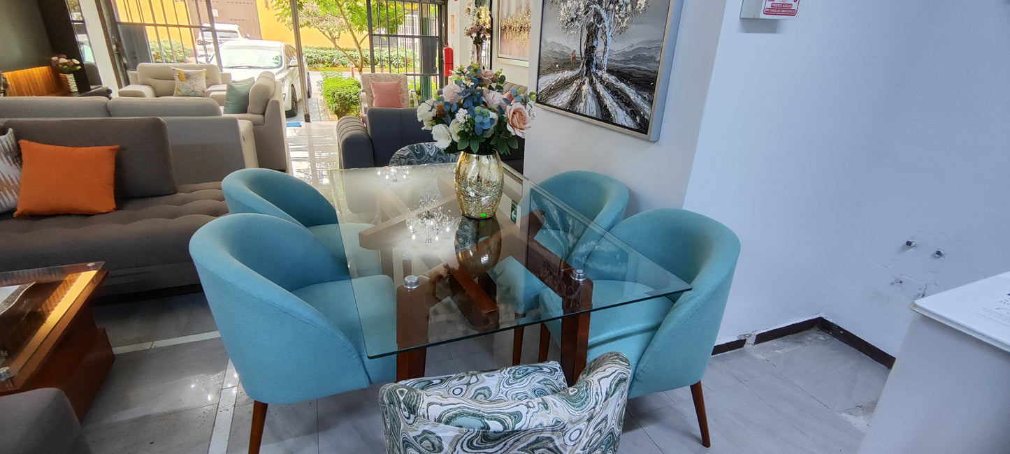 Comedor Vintage pequeño para seis personas