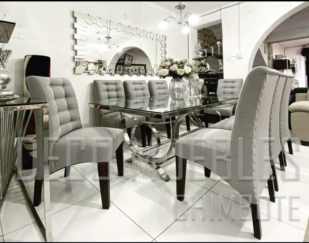 Comedor con mandera tornillo y mesa de acero Deco Muebles