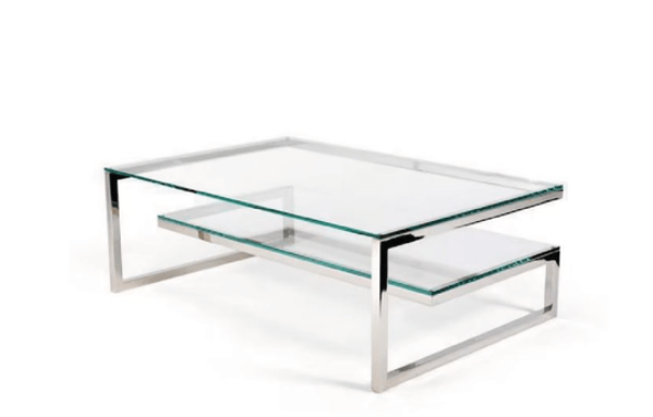 Mesas de centro en acero inoxidable