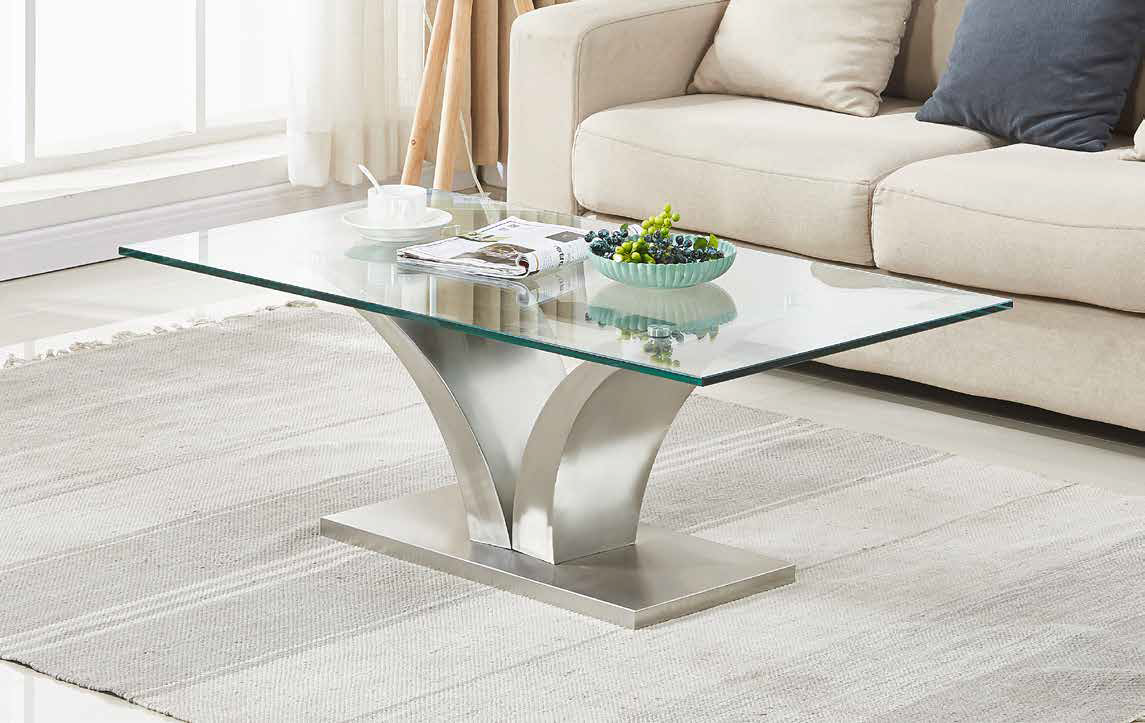 Mesas de centro en acero inoxidable