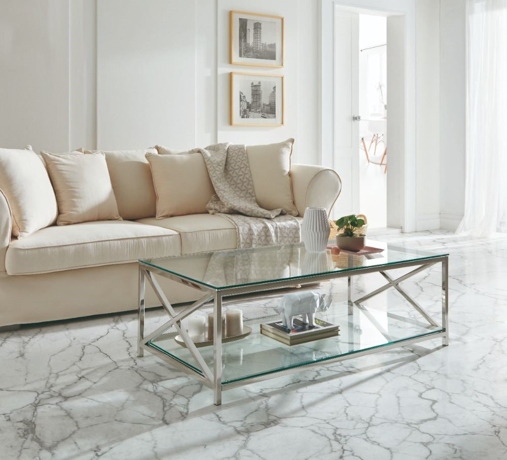 Mesas de centro en acero inoxidable