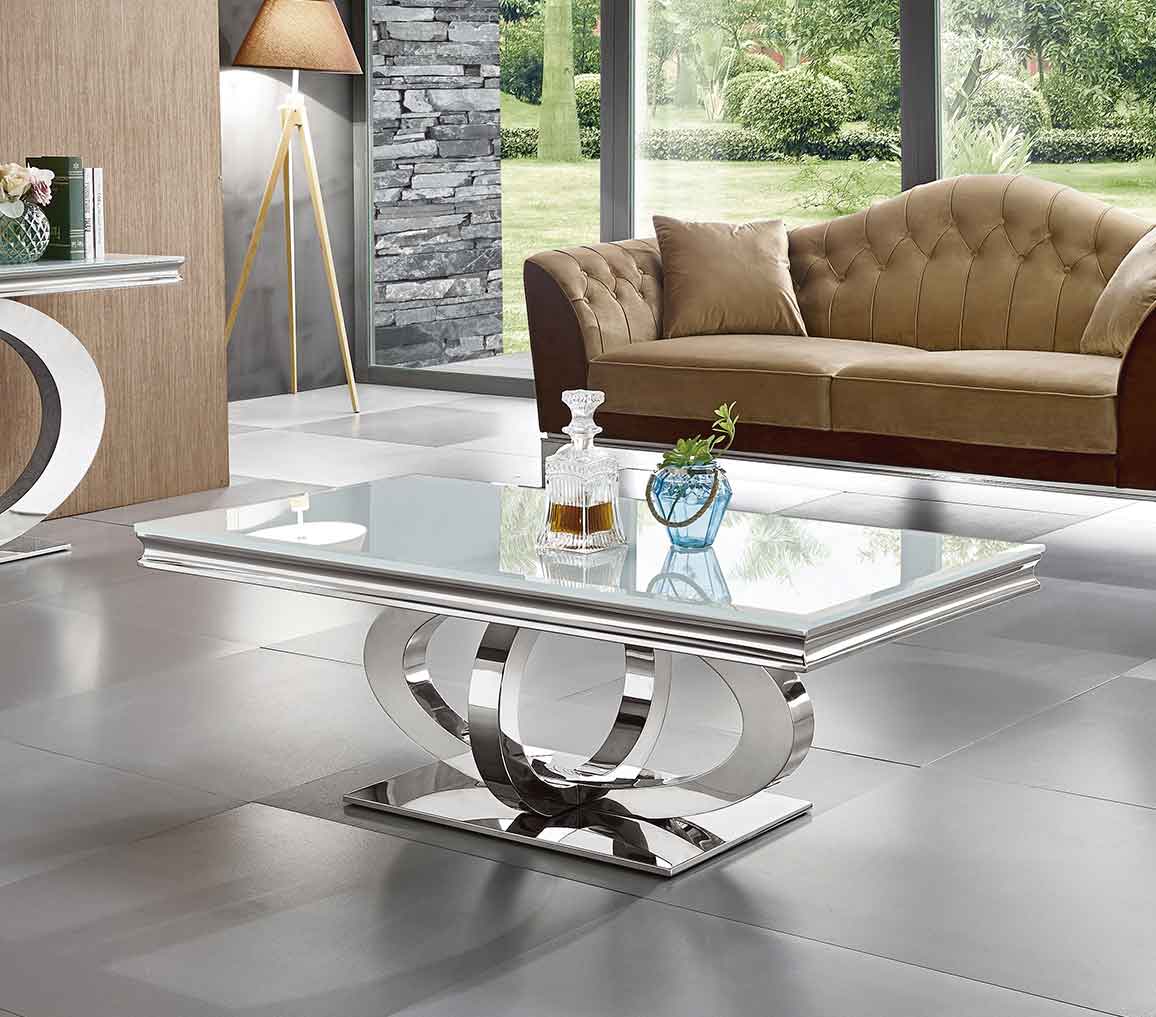 Mesas de centro en acero inoxidable