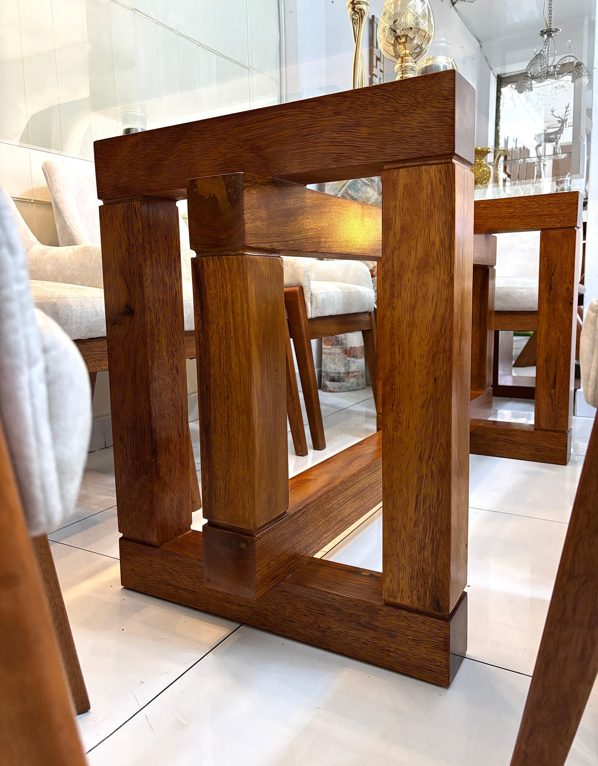 Base de madera tornillo de la mesa del comedor Ninet de 8 sillas - Deco Muebles