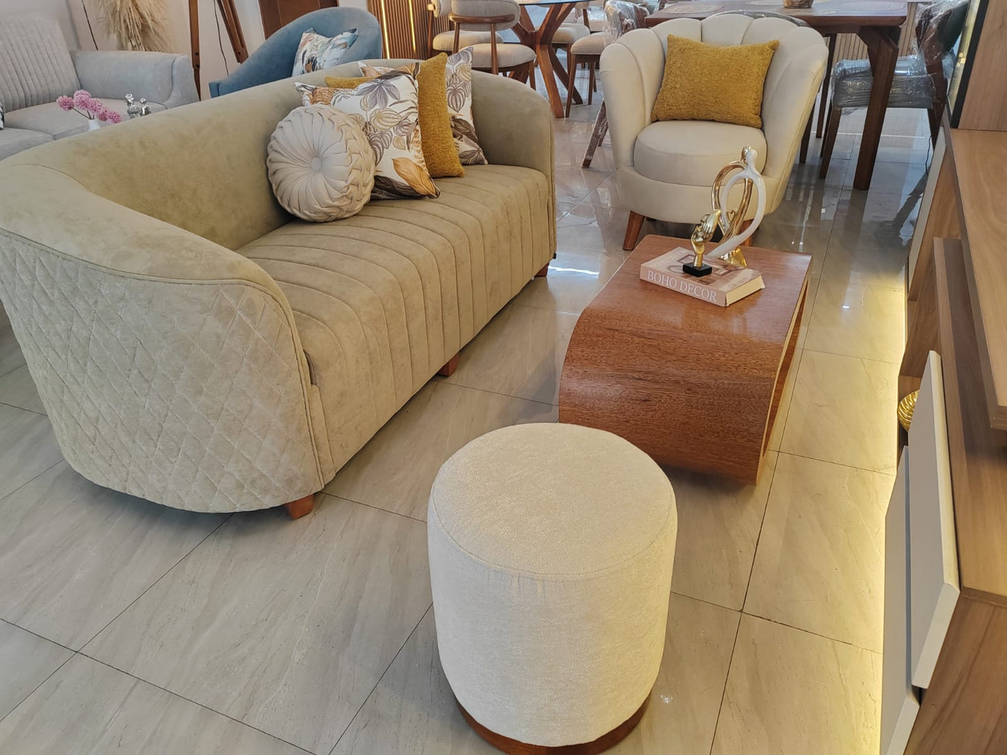 Juego de sala mueble Paris en departamento pequeño, vista 2 - Deco Muebles