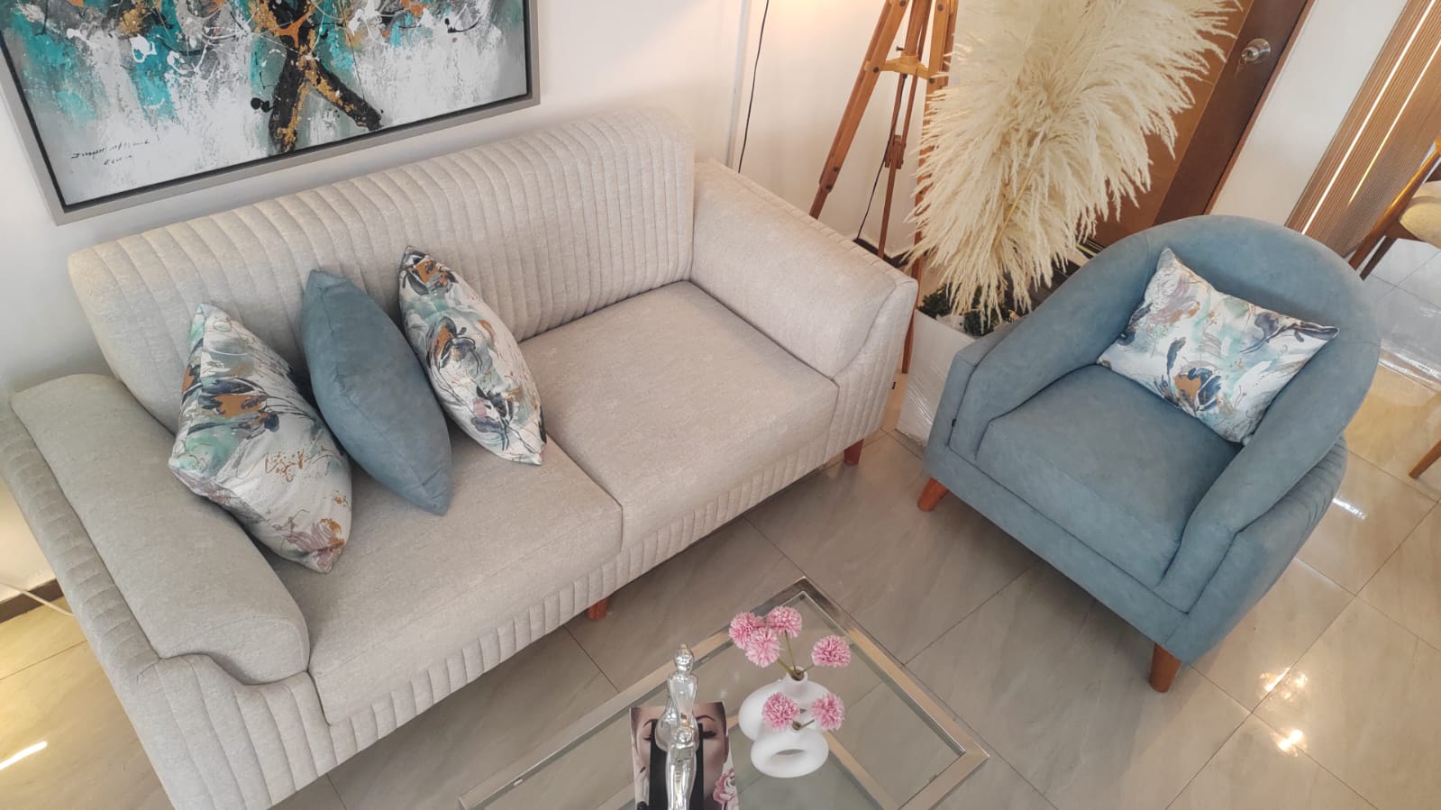 juego de sala Beni triple y butaca para sala pequeña en Lima